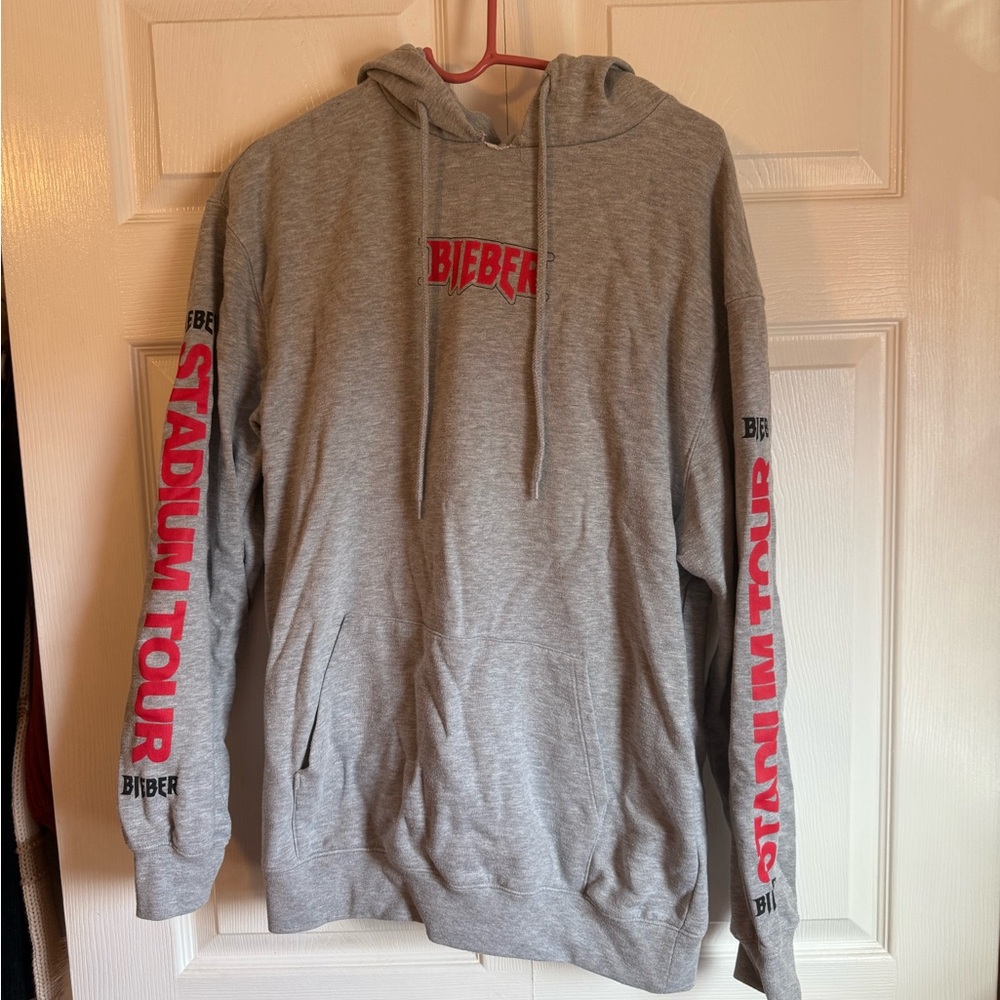 Gray Bieber Stadium Tour Hoodie